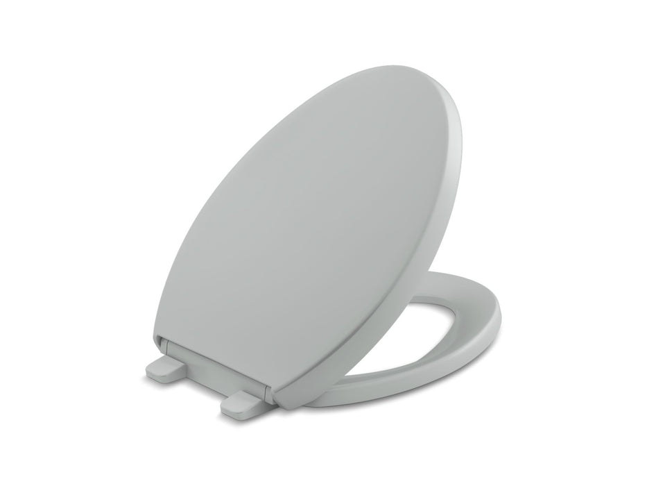 KOHLER K-4008 Reveal Quiet-Close elongated toilet seat, ice grey