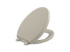 KOHLER K-4008 Reveal Quiet-Close elongated toilet seat, sandbar