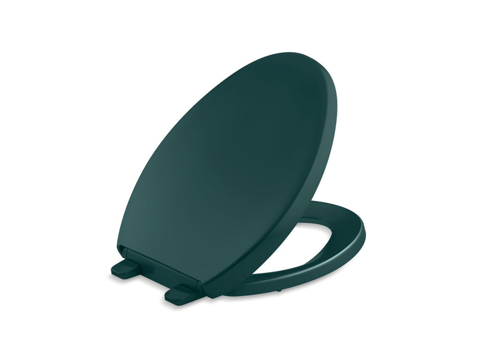 KOHLER K-4008 Reveal Quiet-Close elongated toilet seat, teal