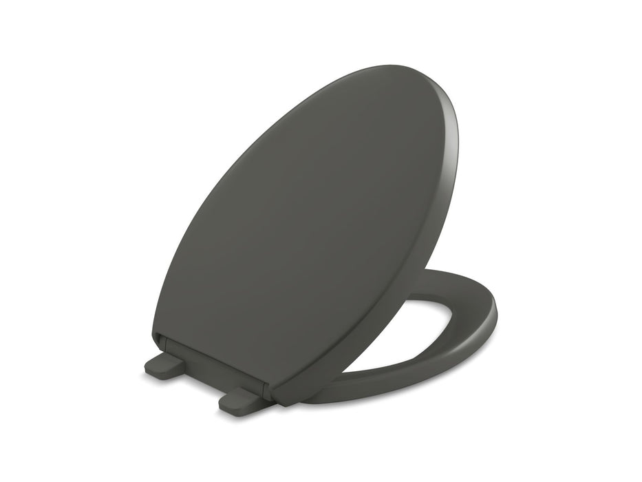 KOHLER K-4008 Reveal Quiet-Close elongated toilet seat, thunder grey