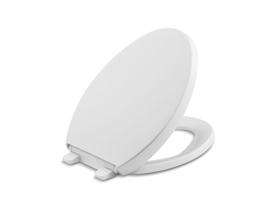 KOHLER K-4008 Reveal Quiet-Close elongated toilet seat, white