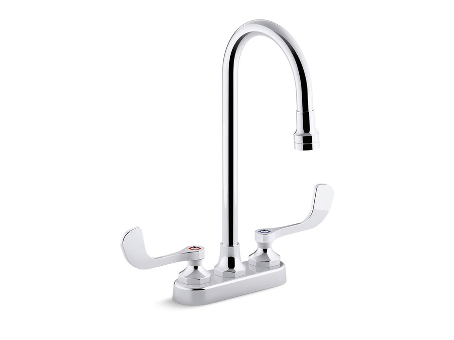 KOHLER K-400T70-5ANA Triton 0.5 gpm centerset bathroom sink faucet with aerated flow, gooseneck spout and wristblade...