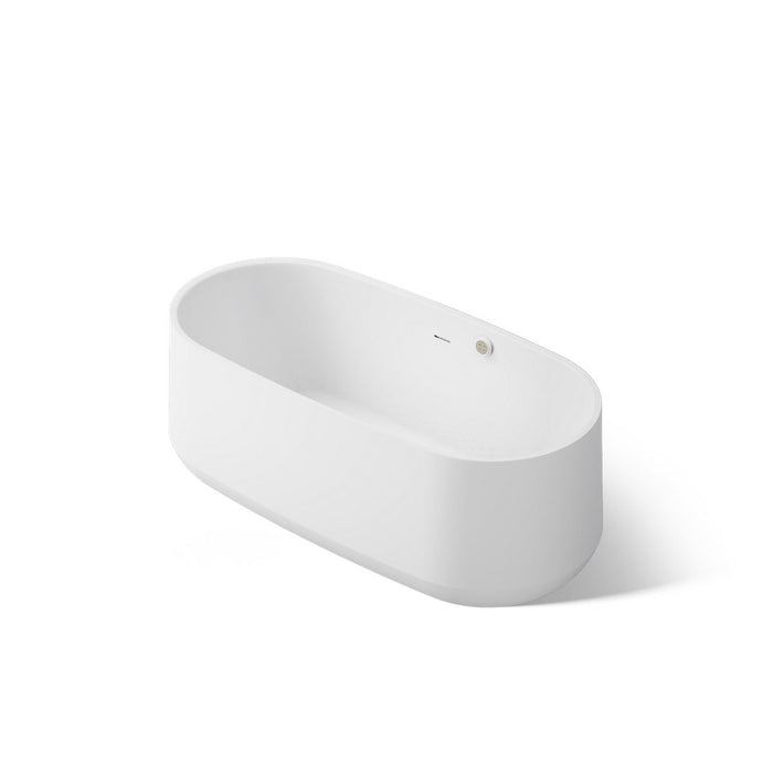 KOHLER K-40222-GH Ceric 60" x 29" Freestanding Heated BubbleMassage™ Air Bath, White - 3/4 view of product