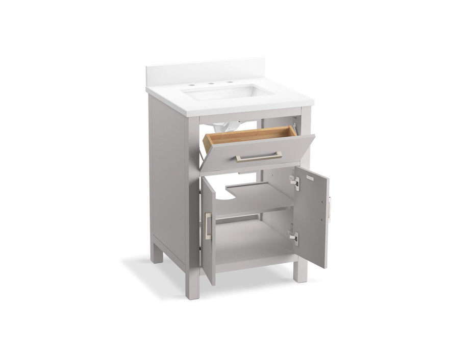 KOHLER K-40637-BD1 Kresla 24" bathroom vanity cabinet with sink and quartz top, atmos grey - view 2