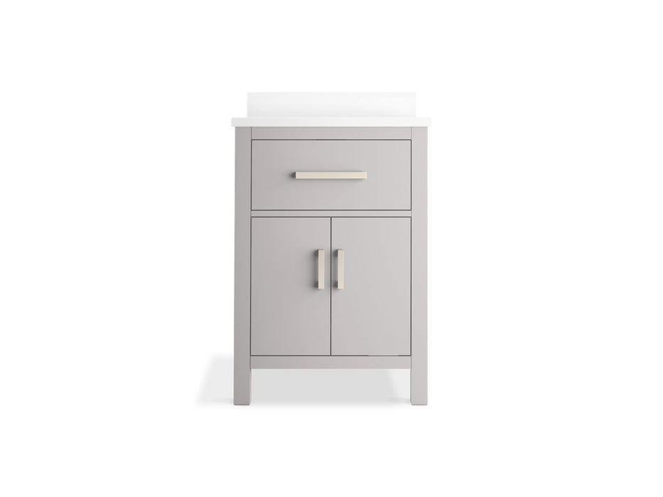 KOHLER K-40637-BD1 Kresla 24" bathroom vanity cabinet with sink and quartz top, atmos grey - view 4