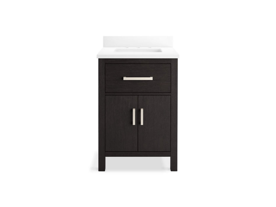 KOHLER K-40637-BD1 Kresla 24" bathroom vanity cabinet with sink and quartz top, carbon oak - view 5