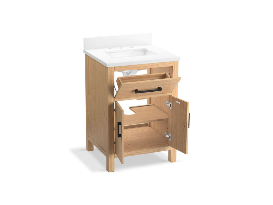 KOHLER K-40637-BD1 Kresla 24" bathroom vanity cabinet with sink and quartz top, light oak - view 2