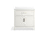 KOHLER K-40639-BD1 Kresla 36" bathroom vanity cabinet with sink and quartz top, white - view 3