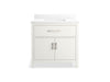 KOHLER K-40639-BD1 Kresla 36" bathroom vanity cabinet with sink and quartz top, white - view 4