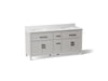 KOHLER K-40642-BD1 Kresla 72" bathroom vanity cabinet with sinks and quartz top, atmos grey