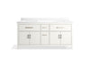 KOHLER K-40642-BD1 Kresla 72" bathroom vanity cabinet with sinks and quartz top, white - view 4