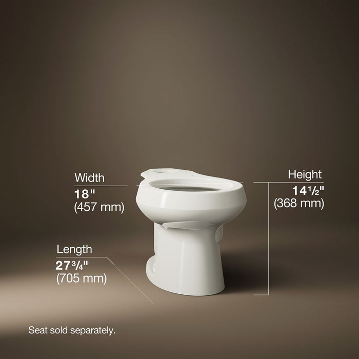 KOHLER K-4197 Wellworth Round-front toilet bowl