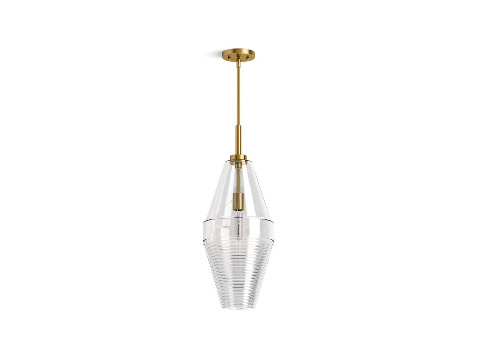 KOHLER K-42195-PE01 Simplice Diamond pendant, brushed moderne brass