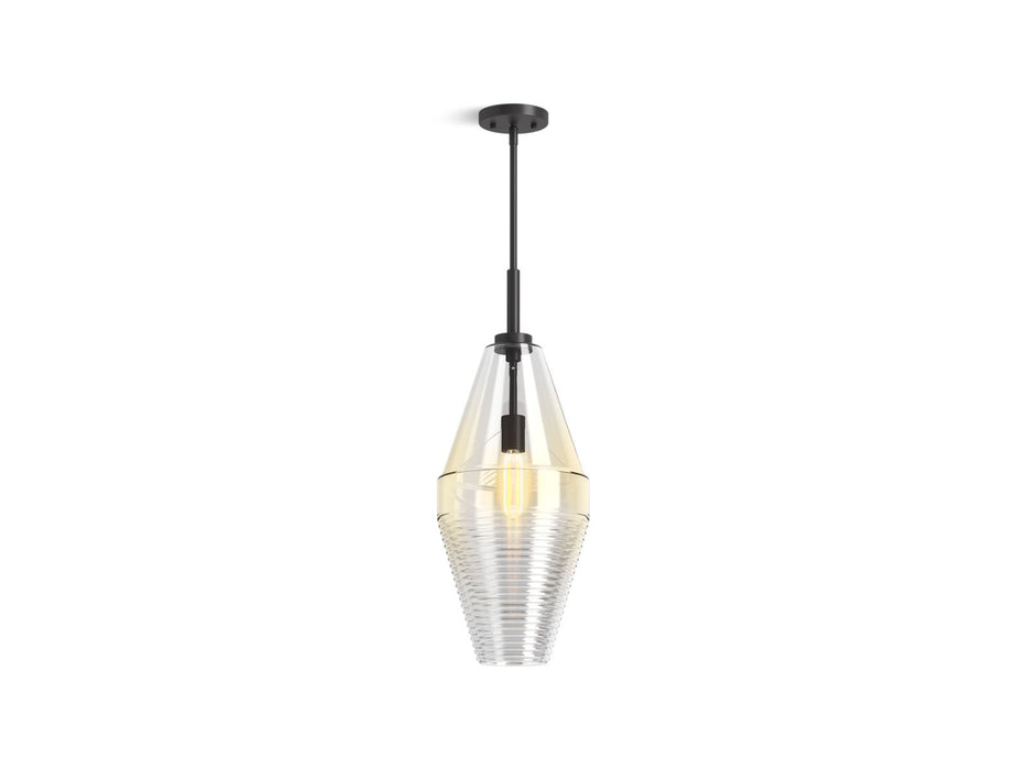 KOHLER K-42195-PE01 Simplice Diamond pendant, matte black - view 2