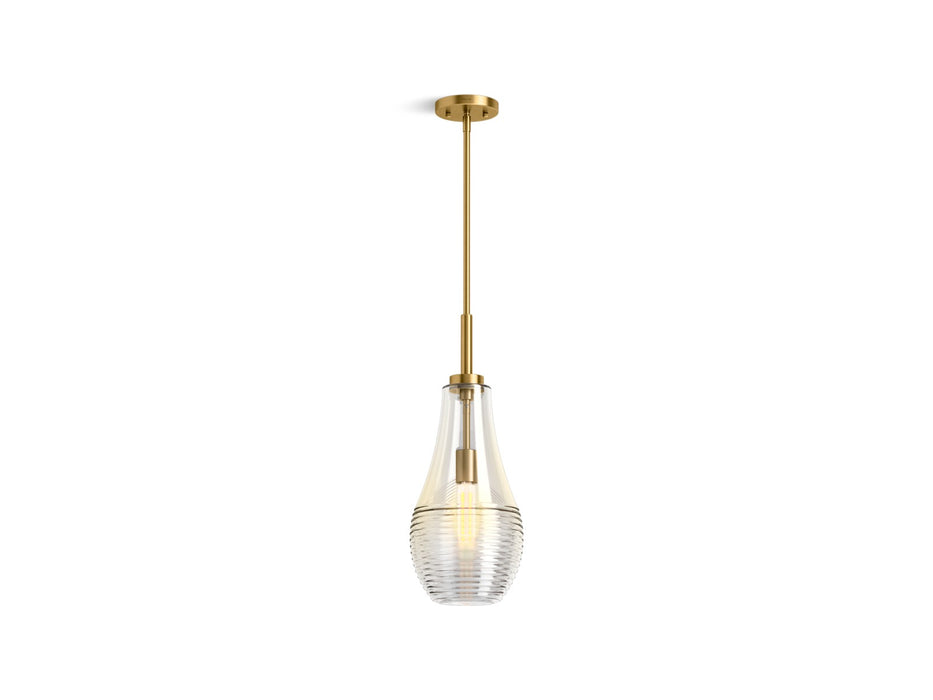 KOHLER K-42196-PE01 Simplice 8" teardrop pendant, brushed moderne brass - view 2
