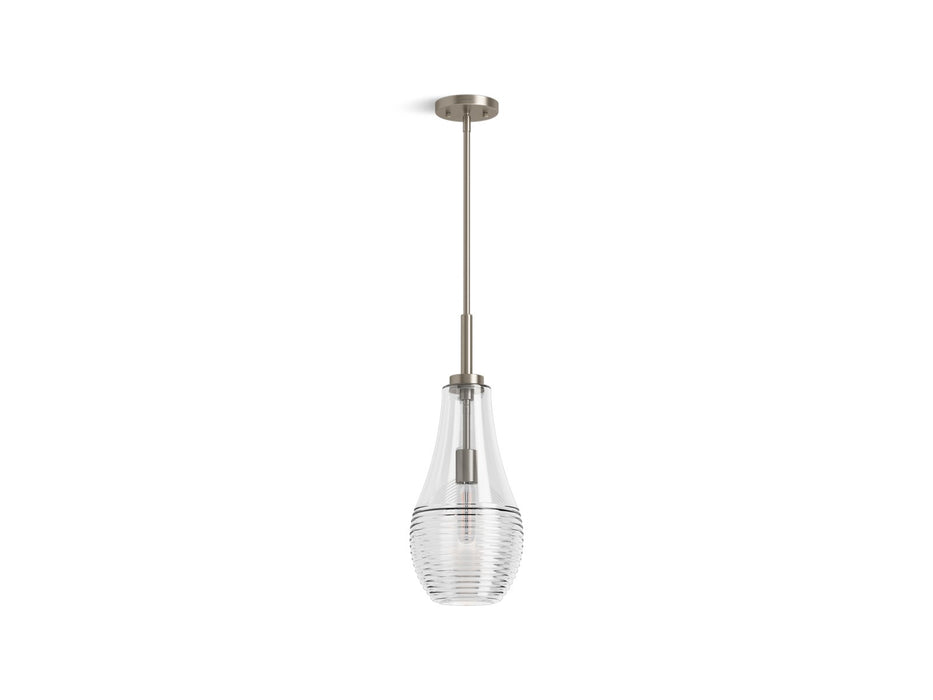 KOHLER K-42196-PE01 Simplice 8" teardrop pendant, brushed nickel