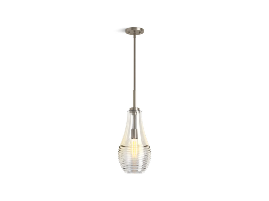KOHLER K-42196-PE01 Simplice 8" teardrop pendant, brushed nickel - view 2