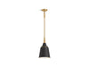 KOHLER K-42201-PE01 Varla 9" pendant, black with brass trim - view 2