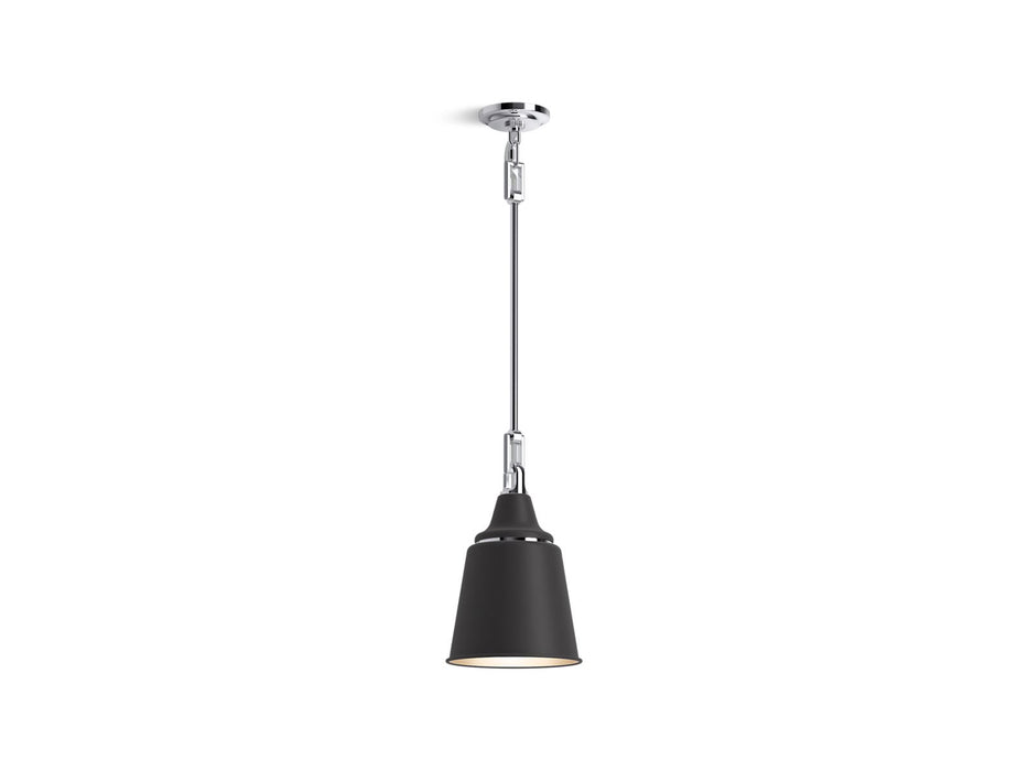 KOHLER K-42201-PE01 Varla 9" pendant, polished chrome matte black - view 2