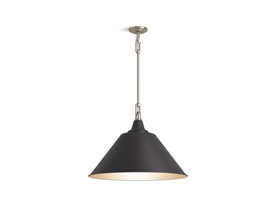 KOHLER K-42203-PE01 Varla 24" pendant, matte black with brushed nickel - view 2