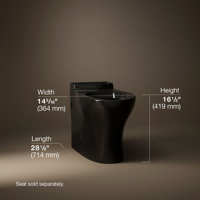 KOHLER K-4326 Persuade Elongated toilet bowl with skirted trapway, black black - view 3
