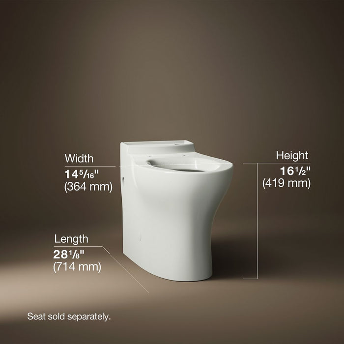KOHLER K-4326 Persuade Elongated toilet bowl with skirted trapway, dune - view 3