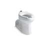 KOHLER K-4352-L Anglesey Floor-mount top spud flushometer bowl with bedpan lugs, white