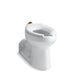 KOHLER K-4352-SS Anglesey Floor-mount top spud antimicrobial flushometer bowl, white