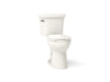 KOHLER K-43949 Highline Two-piece Elongated Toilet, 1.28 GPF, Biscuit - 3/4 view of product