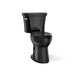 KOHLER K-43949 Highline Two-piece Elongated Toilet, 1.28 GPF, Black Black - 3/4 view of product