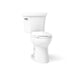 KOHLER K-43949 Highline Two-piece Elongated Toilet, 1.28 GPF, White - 3/4 view of product