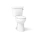 KOHLER K-43979-RA Highline Two-piece Elongated Toilet, 1.6 GPF, White - 3/4 view of product