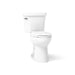 KOHLER Highline Comfort Height Two-Piece Elongated 1.28 GPF Toilet in White (K-43999-U-0) - White