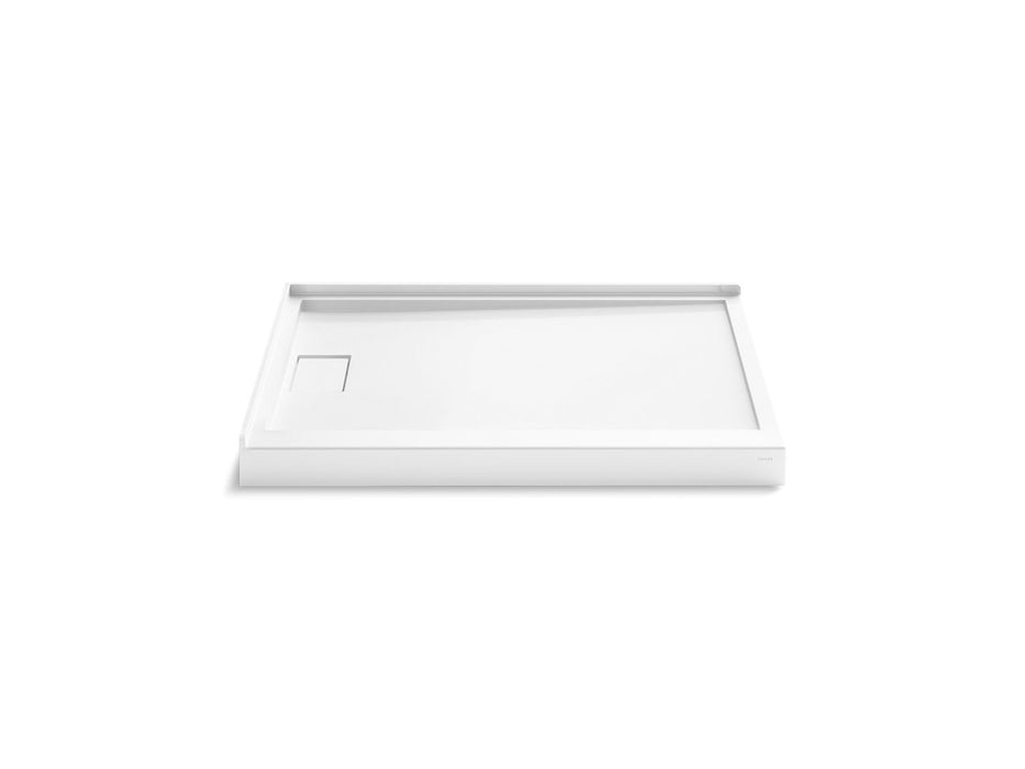 KOHLER K-44144 Stoneridge 48" x 36" corner shower base, left drain, honed white