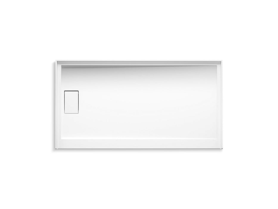 KOHLER K-44149 Stoneridge 60" x 32" alcove shower base, left drain, honed white - view 2