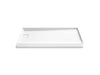 KOHLER K-44153 Stoneridge 60" x 36" alcove shower base, left drain, honed white
