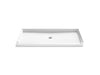 KOHLER K-44164 Stoneridge 62" x 31" alcove shower base, center drain, honed white