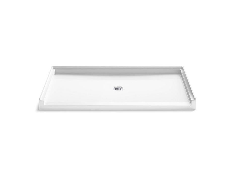 KOHLER K-44165 Stoneridge 62" x 34" alcove shower base, center drain