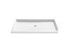 KOHLER K-44166 Stoneridge 62" x 36" alcove shower base, center drain, honed white
