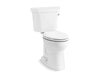KOHLER K-44298-RA Highline Two-piece Elongated Toilet, 1.0 GPF, White - 3/4 view of product