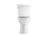 KOHLER K-44298 Highline Two-piece Elongated Toilet, 1.0 GPF, White - front view of product