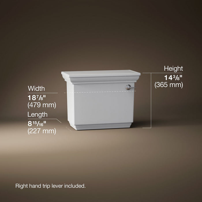 KOHLER K-4434-RA Memoirs Toilet tank, 1.28 gpf, white - view 5