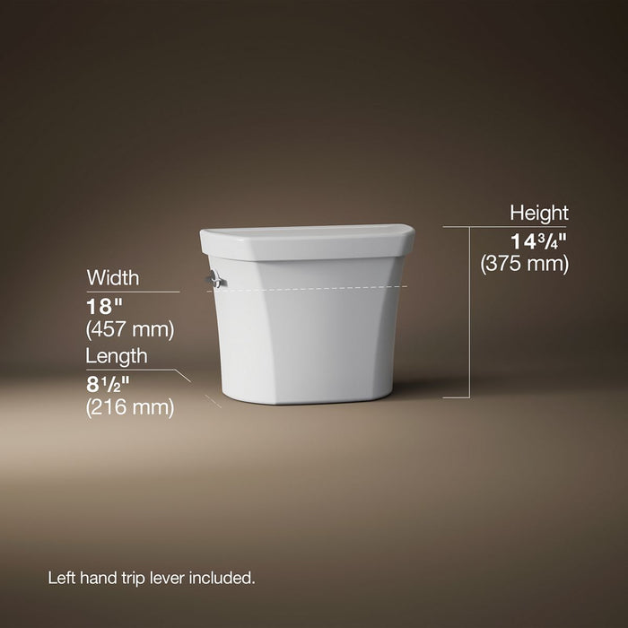KOHLER K-4458 Wellworth Toilet tank, dual-flush, white - view 5