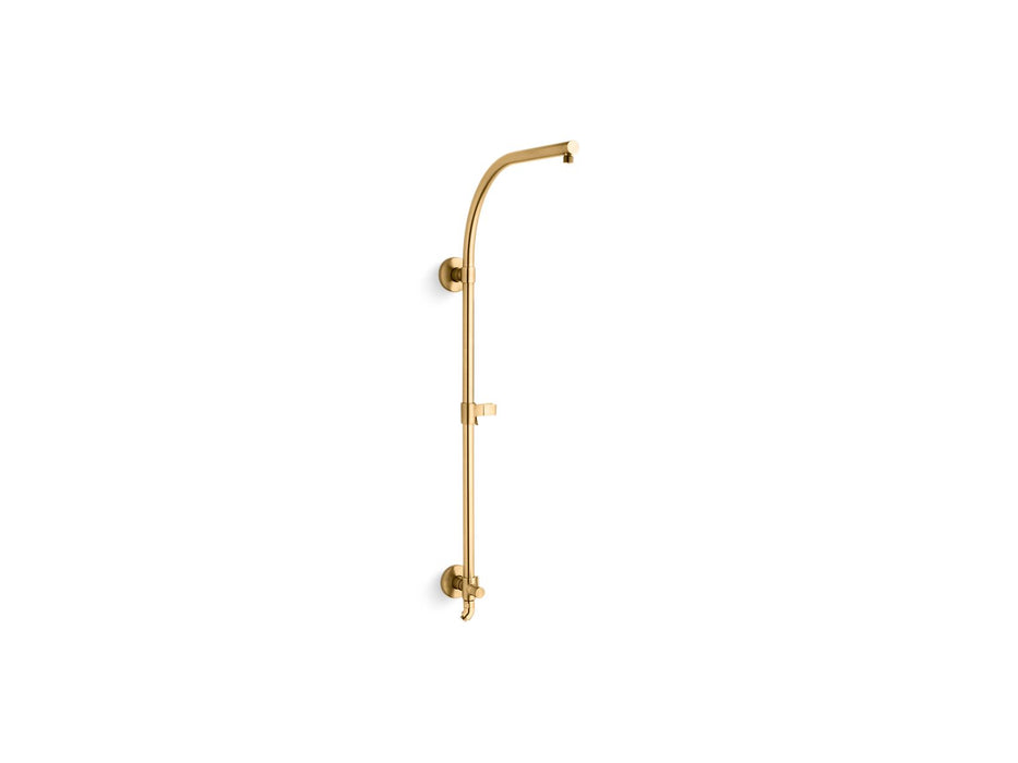 KOHLER K-45209 HydroRail-R HydroRail Arch bath/shower column, vibrant brushed moderne brass