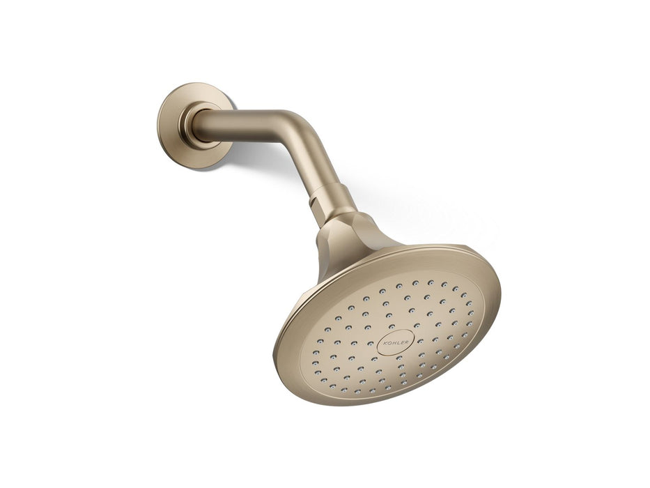 KOHLER K-457-AK Memoirs Single-function showerhead, 2.5 gpm, vibrant brushed bronze