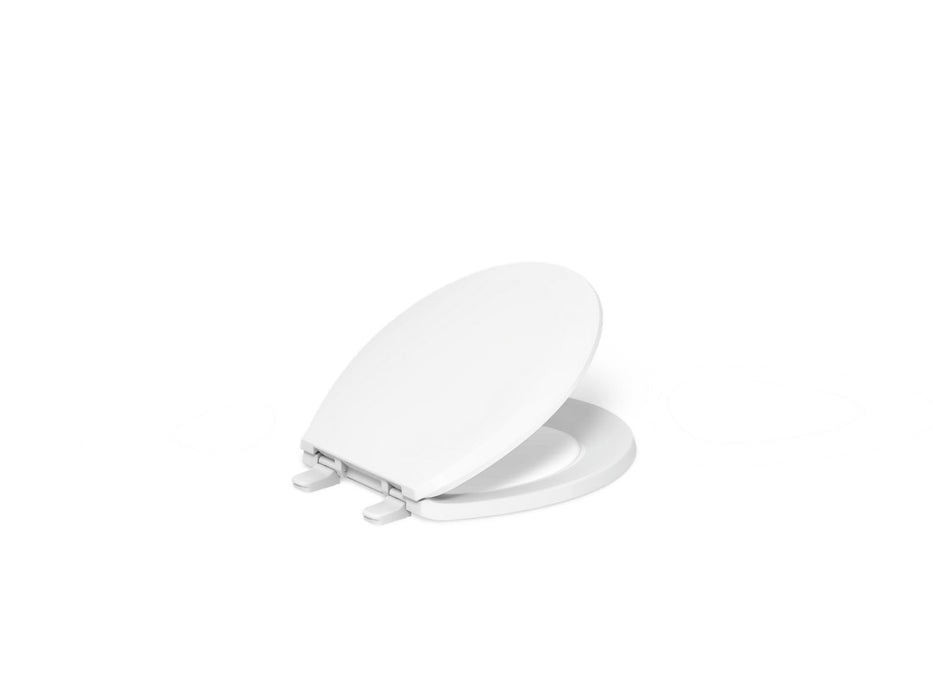 KOHLER K-4662 Lustra Quick-Release round-front toilet seat, white