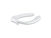 KOHLER K-4670-SC Lustra Elongated toilet seat with self-sustaining check hinge, white