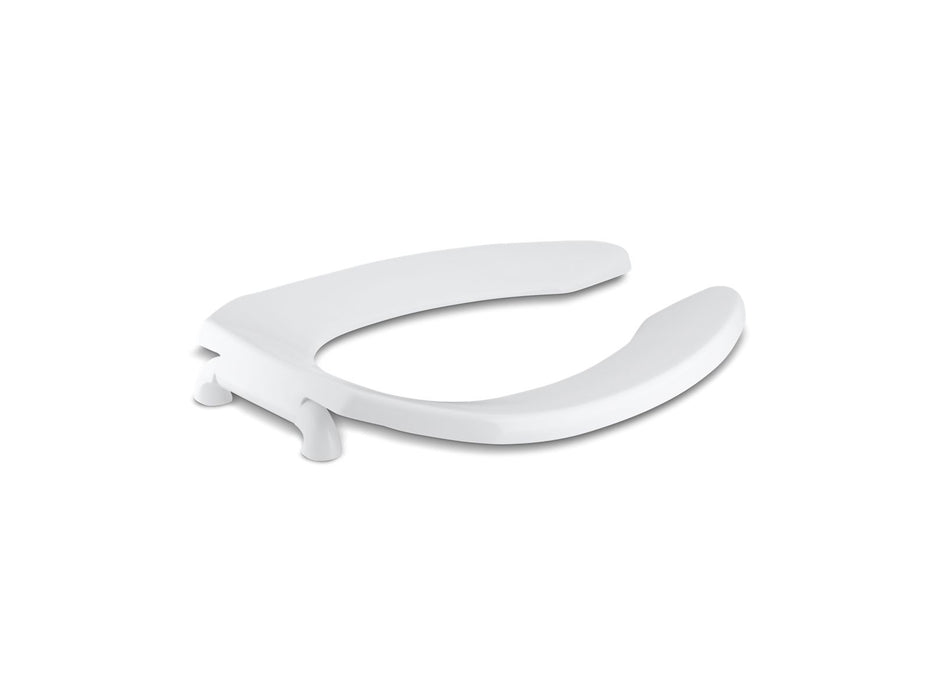 KOHLER K-4670-SC Lustra Elongated toilet seat with self-sustaining check hinge, white