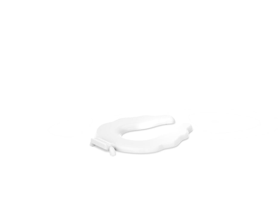 KOHLER K-4686-A Primary Commercial round-front toilet seat with antimicrobial agent, white