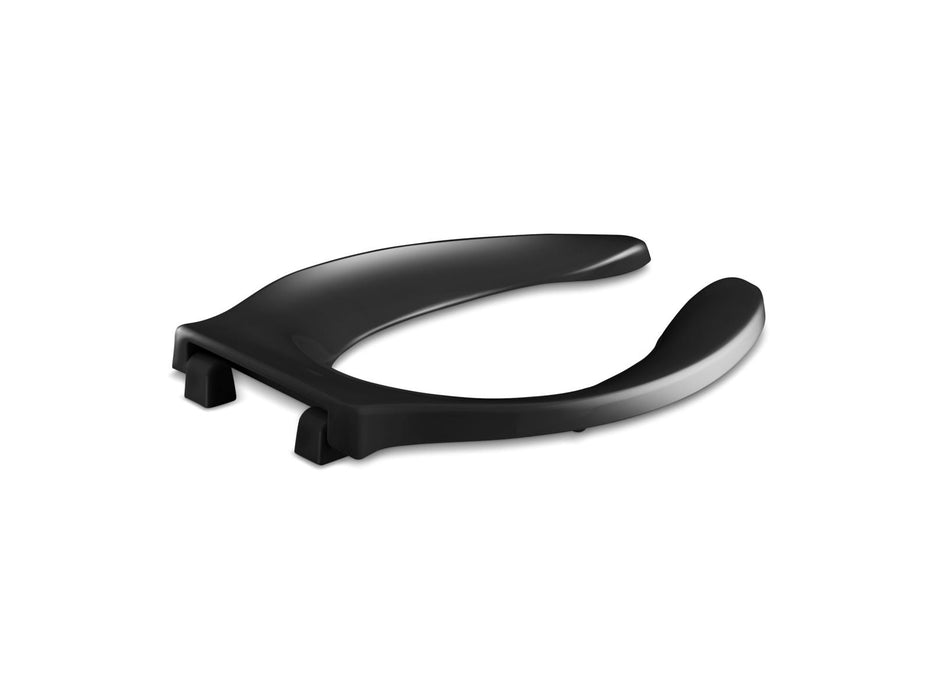 KOHLER K-4731-C Stronghold Elongated toilet seat with integrated handle and check hinge, black black
